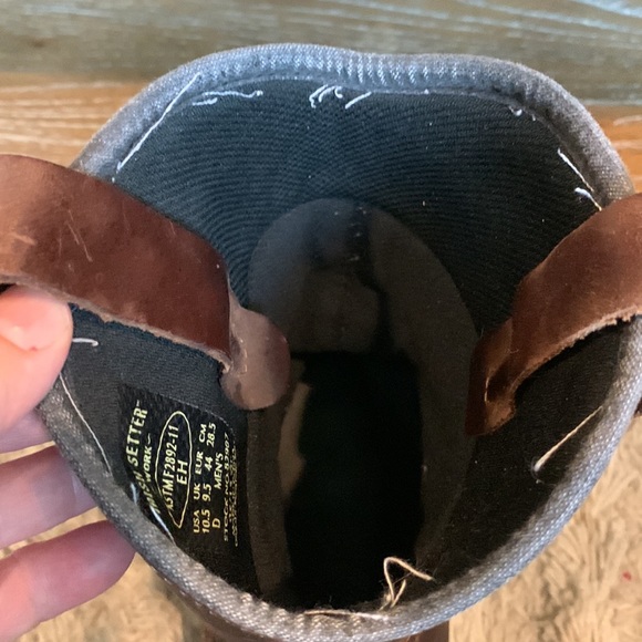 Irish Setter red wing work boots Brown leather pull on ultra dry waterproof 10.5 - Picture 13 of 16